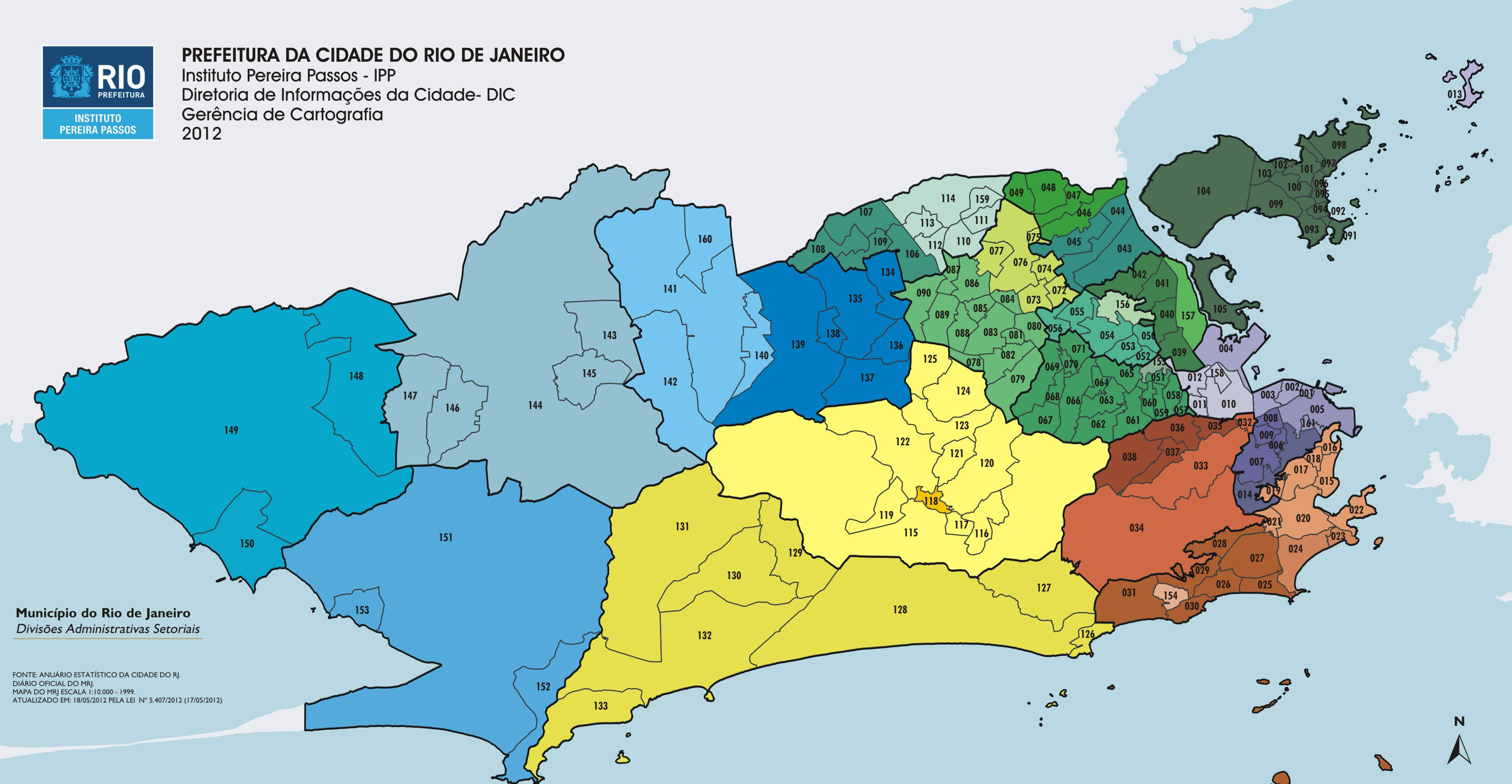 Map Of Rio De Janeiro 33 Boroughs Municipio Neighborhoods