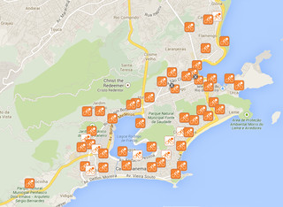 Map of Bike Rio Rio de Janeiro, bike stations, bike hire