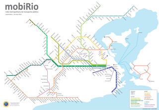 Map of Rio de Janeiro train, urban, commuter & suburban railway Supervia network