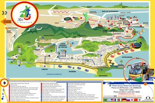 Map of Rio de Janeiro bus tour with L'Open Tour Rio